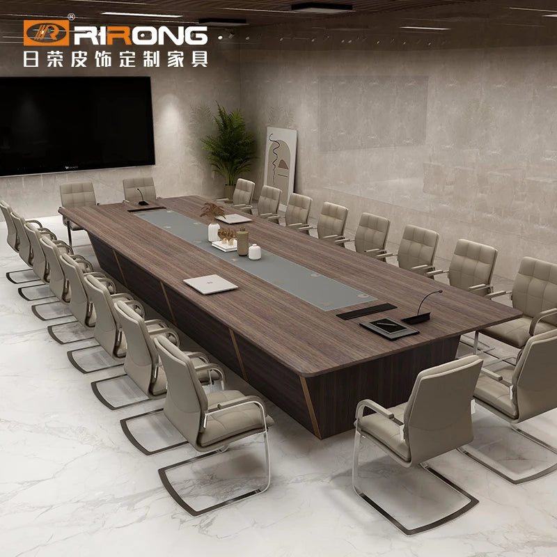 Leather desk conference table long table bar table conference room work table small negotiation desk