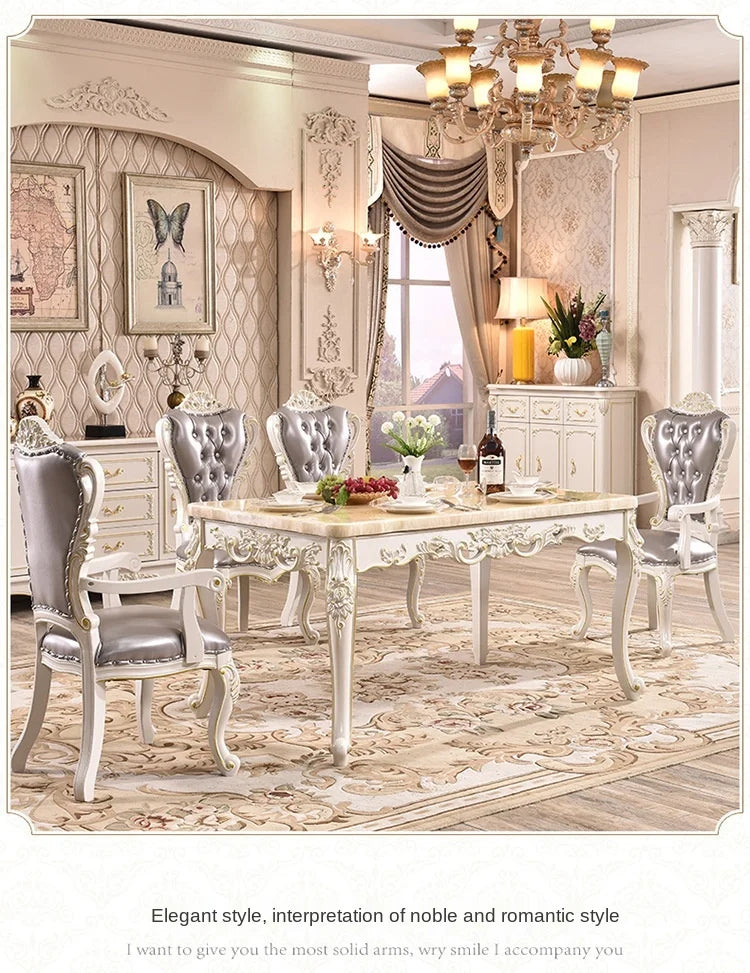 European Dining Table and Chair Combination