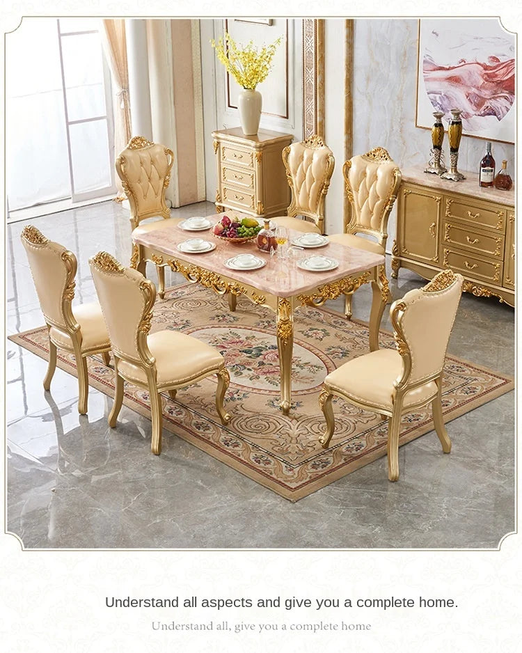 European Dining Table and Chair Combination