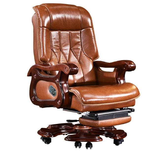 Leather Massage Reclining Office Chair