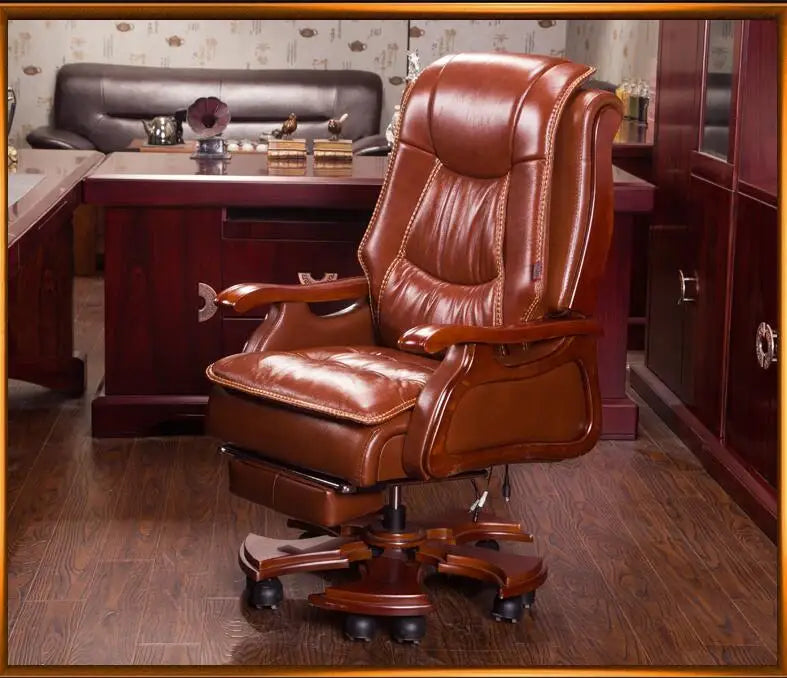 massage reclining leather office chair