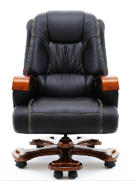 High-Grade Leather Boss Chair – Large Computer Chair with Massage and Recline Features