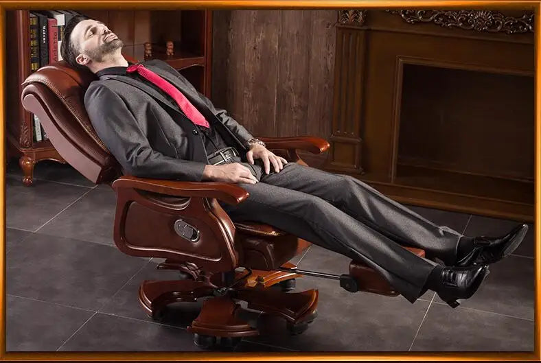 massage reclining leather office chair