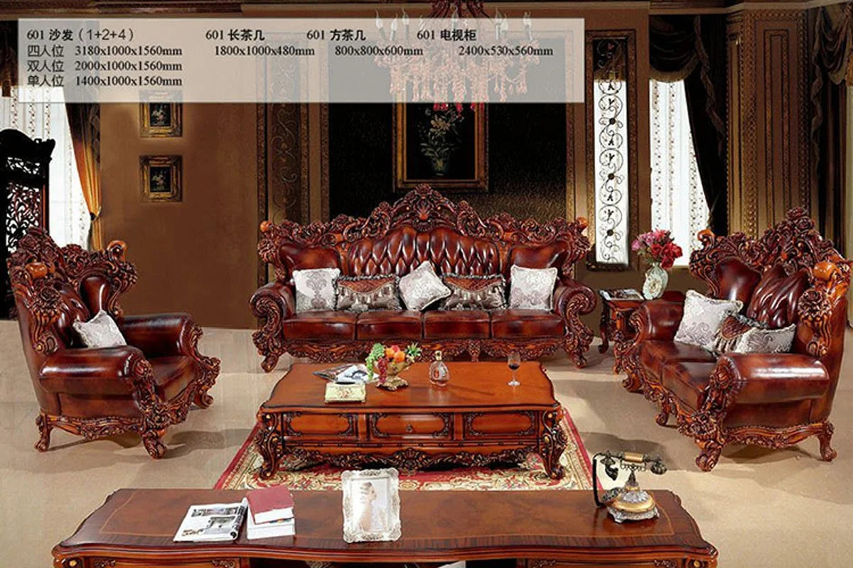 Modern sofas for living room first layer genuine leather sofa European sectional sofa set 0520
