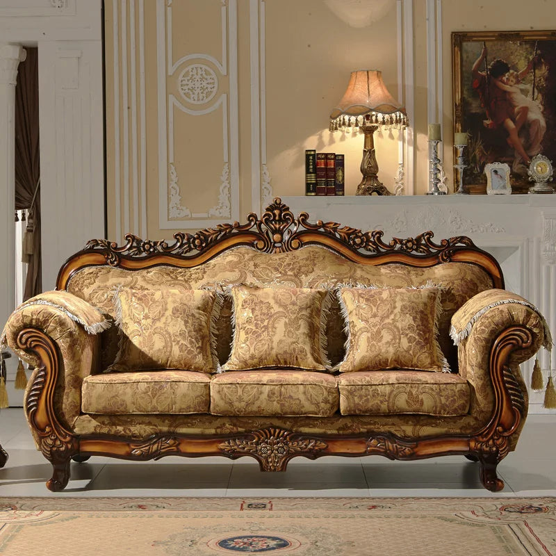 factory directly modern fashionalbe european fabric Villa sofa furniture