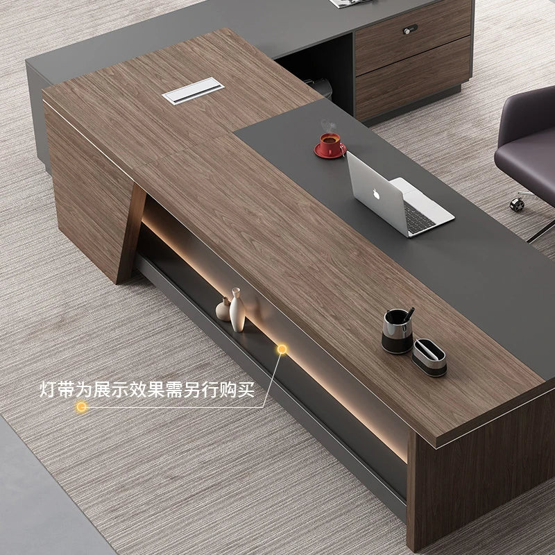 Executive L-Shaped Desk – Office, Gaming, and Conference