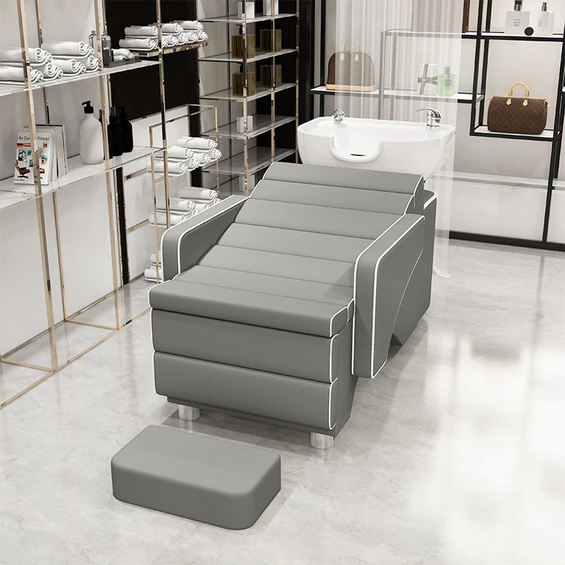 Simples Salon Shampoo Chair Reclining Professional Sink Stylist Hairwash Bed Head Spa Cama De Champu Salon Equipment Furniture