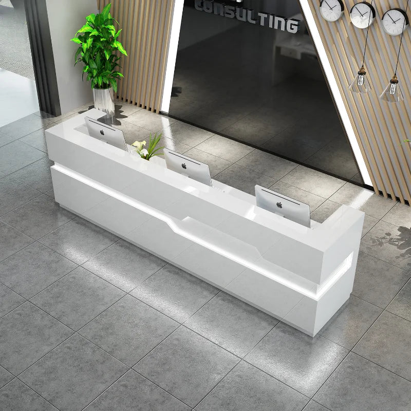 Modern Reception Desk and Long Counter for Beauty Centers