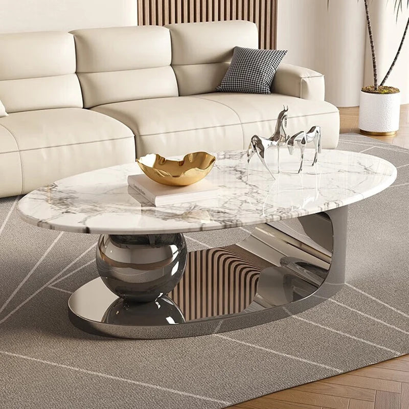 Slab Rock Small Coffee Table – Luxury Black Nordic Design for Living Room