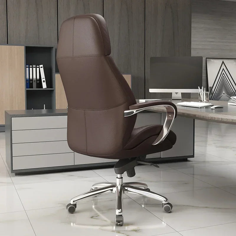 Ergonomic Luxury Office Chair with Adjustable Armrests and Back Suppor