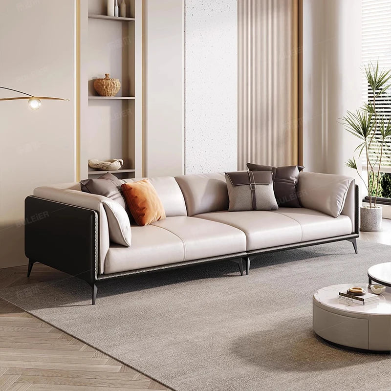 Clouds Reading Sofa, Wooden Upholstered Ergonomic Living Room Couch, Double Cream Cinema Canapé