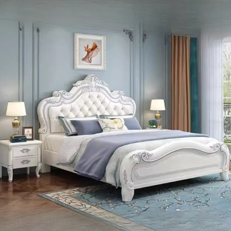 King Size Luxury Double Bed – Wooden Nordic Frame with Unique Modern Design