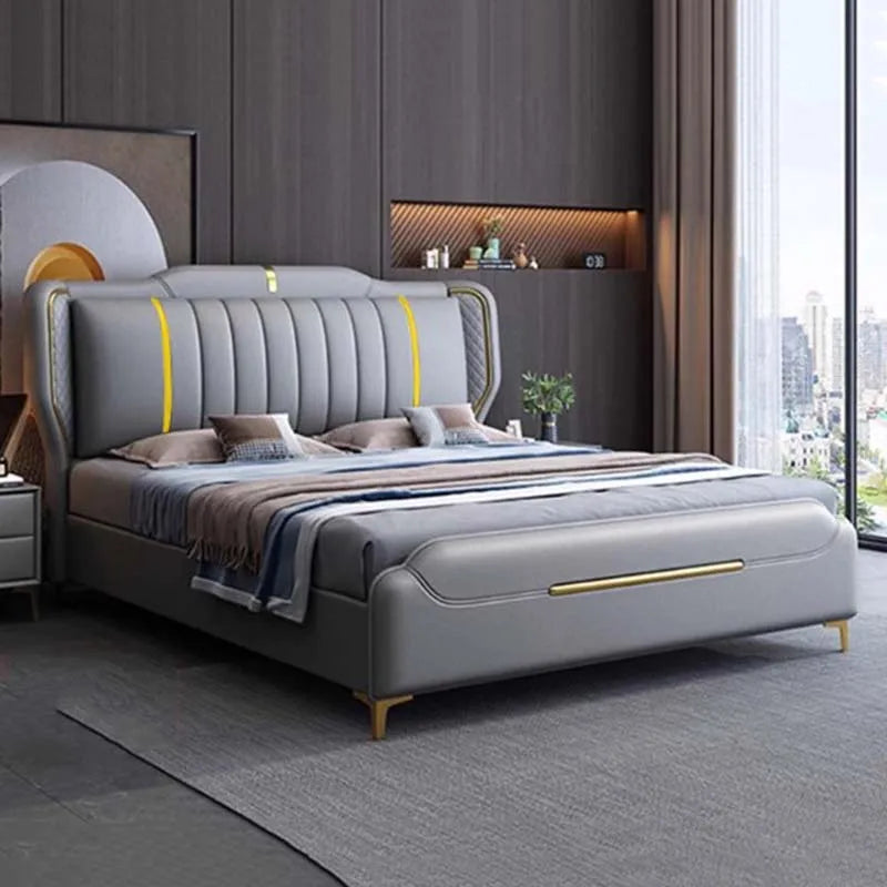 Luxury King Size Bed – Multifunctional Modern Lounge for Hotels and Homes