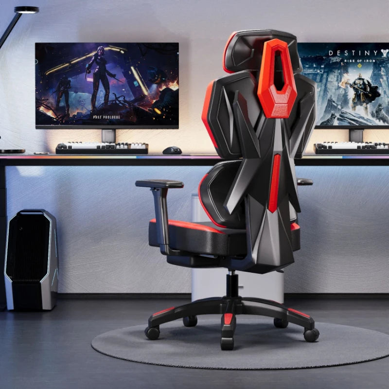 Gamer PC Chair – Comfortable Home Office Furniture with Footrest, Wheels, and Reclining Design