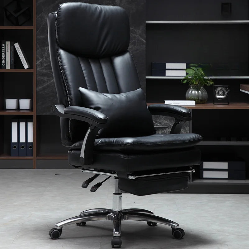 Rotating Office Chair with Armrests and Back Support Massager
