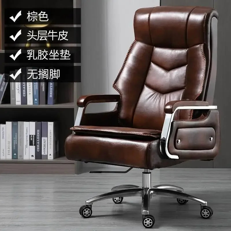 Luxury Swivel Recliner Desk Chair with Footrest.