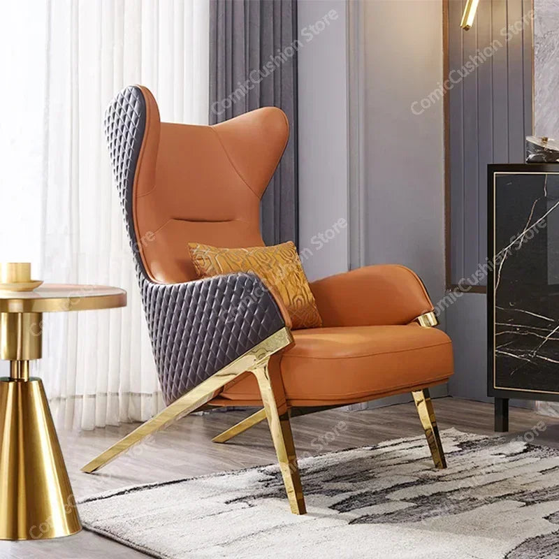 Modern Lounge Chair Luxury Living Room Comfy Meditation Recliner Leather Indoor Accent Sillas De Oficina Nordic Furniture