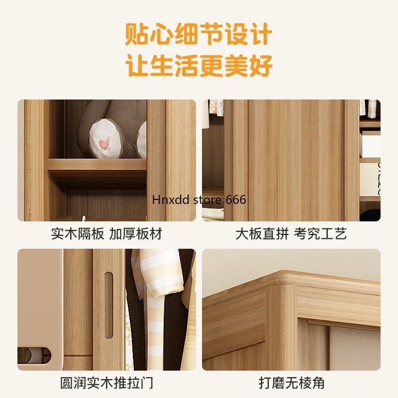 Solid Wood Wardrobe – Natural Oil Finish, Formaldehyde-Free