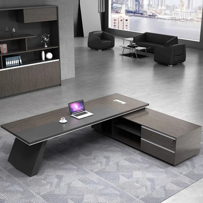 Professional L-Shaped Executive Desk