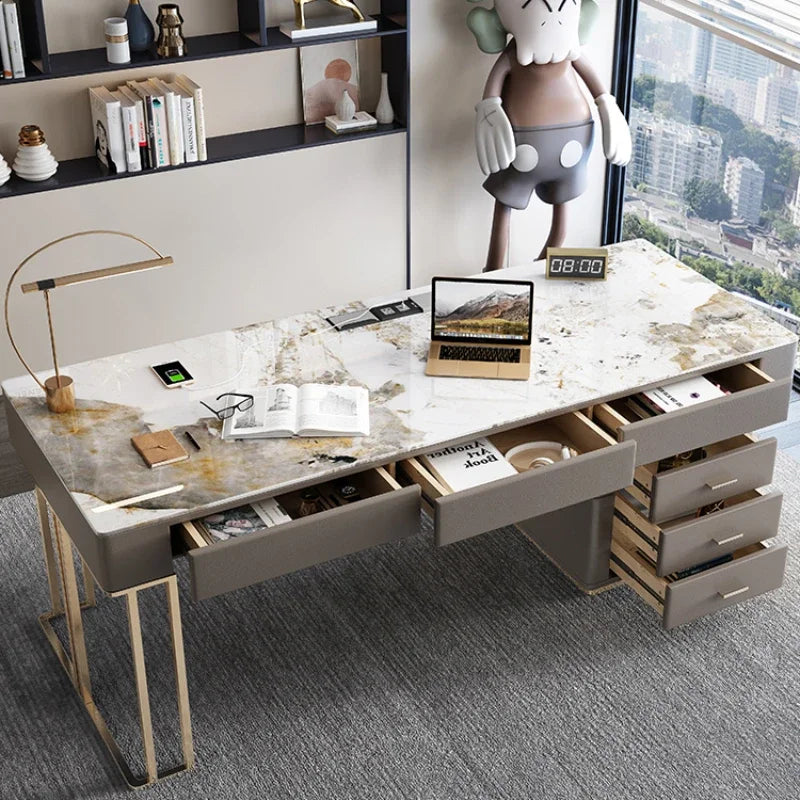 Wide Organizer Standing Office Desk Drawer Modern Luxury Executive Reading Desk Gaming Laptop Mesa Oficina Home Office Furniture
