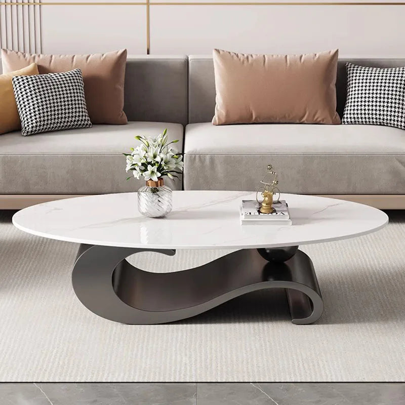 Nordic Living Room Coffee Table – Modern Luxury Marble Design