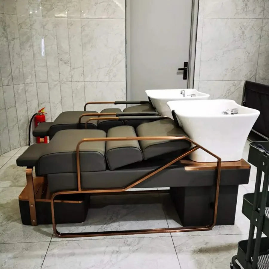 Luxury Barber Equipment Shampoo Chair – Reclining Stylist Basin Chair, Hair Wash & Spa Salon Chair, Relaxing Cadeiras