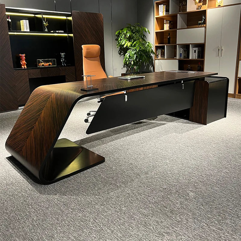 Boss Table – Simple Modern President Desk, High-End Fashion Large-Scale Manager Desk, Office Atmosphere, Single Desk