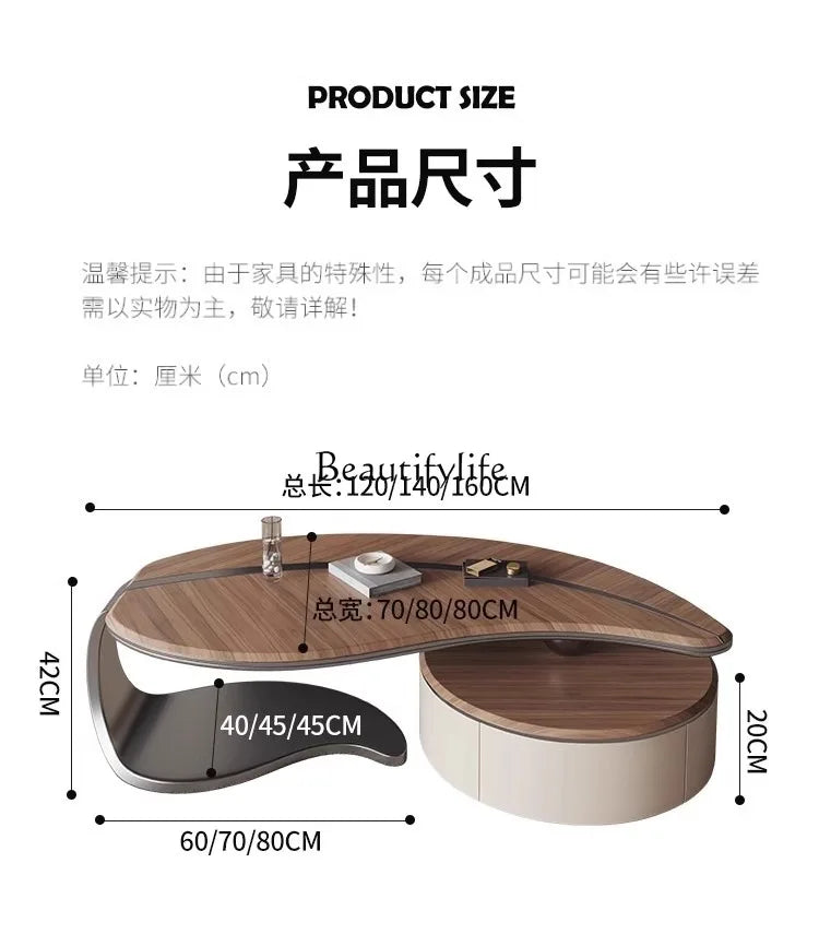 Ancient Style Minimalist Solid Wood Coffee Table