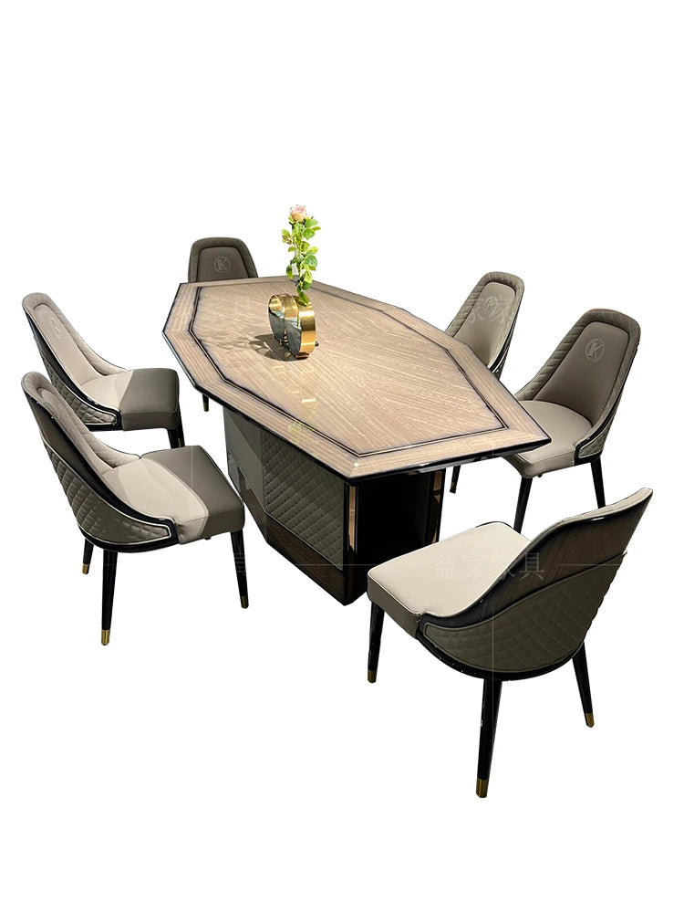 Tree Tumor Piano Paint Dining Table and Chair Combination