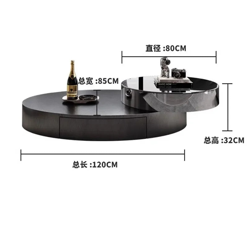 Unique Luxury Coffee Table Modern Aesthetic Italian Books Coffee Tables Rotate Minimalist Table Basses De Salon Home Furniture