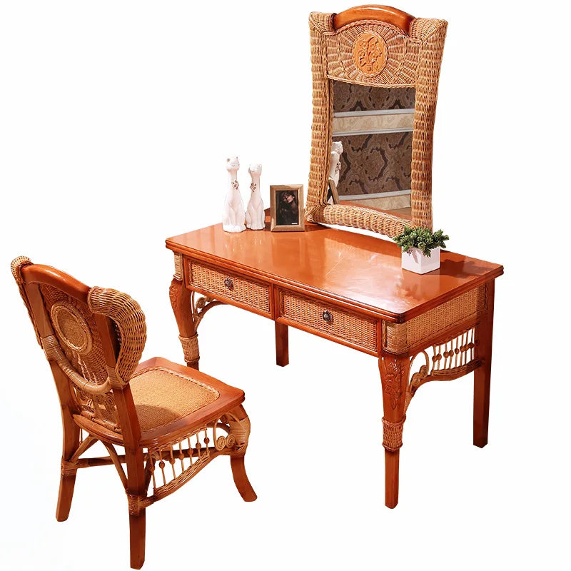 High-End Luxury Makeup Table with Drawers and Mirror,