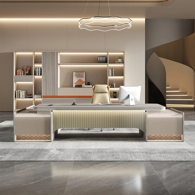 Executive Computer Office Desk Modern Writing Meeting Console Corner Storage Office Desk Workbench Bureau Meuble Home Furniture