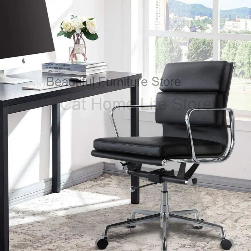 Mobile Leather Executive Office Chair