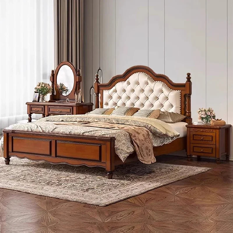Storage American Double Bed Headboard Italian Master Designer Double Bed Sleeping European Camas De Dormitorio Bedroom Furniture