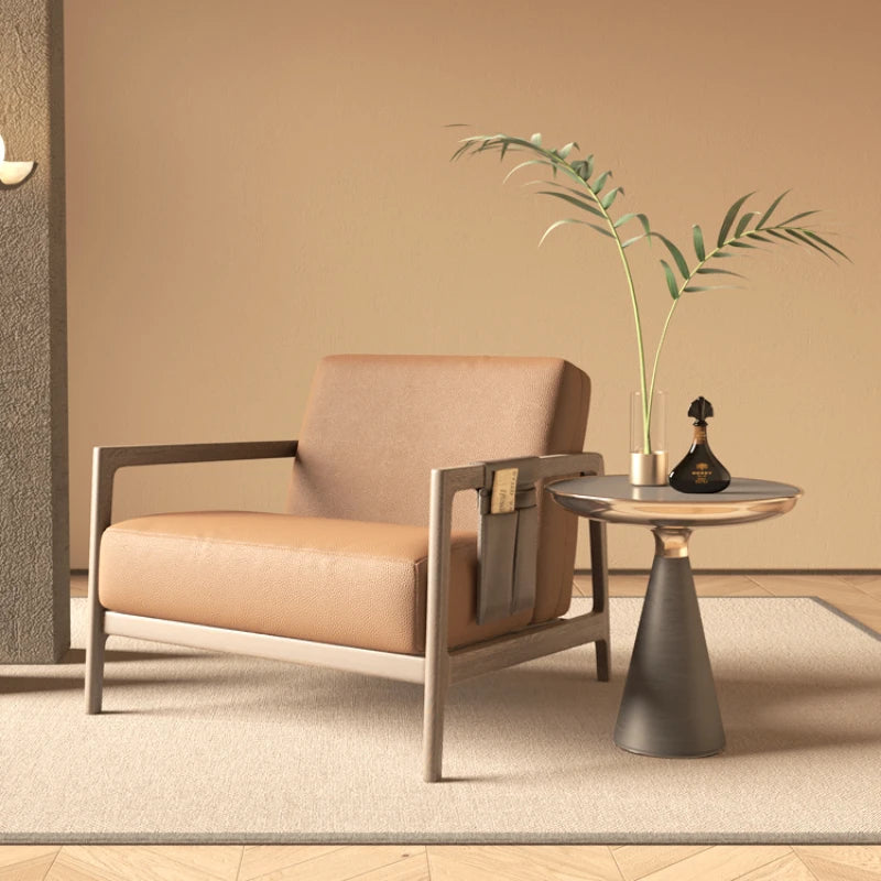 Wood Armrest Living Room Chairs Nonslip Garden Cushion Nordic Floor Chairs Ergonomic Modern Comfy Fauteuils De Salon Furniture