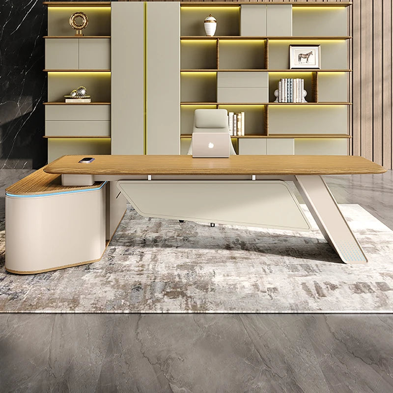 Executive Office Desk Auxiliary Table Accessories Reception Professional Furniture Scrivania Cameretta Desks Organizer Setup