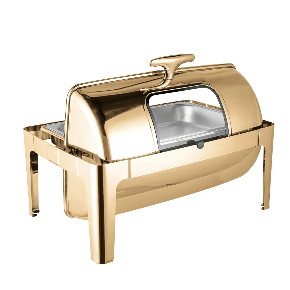 Luxury Stainless Steel Chafing Dish Set – Gold Hydraulic Food Warmer for Buffet Catering