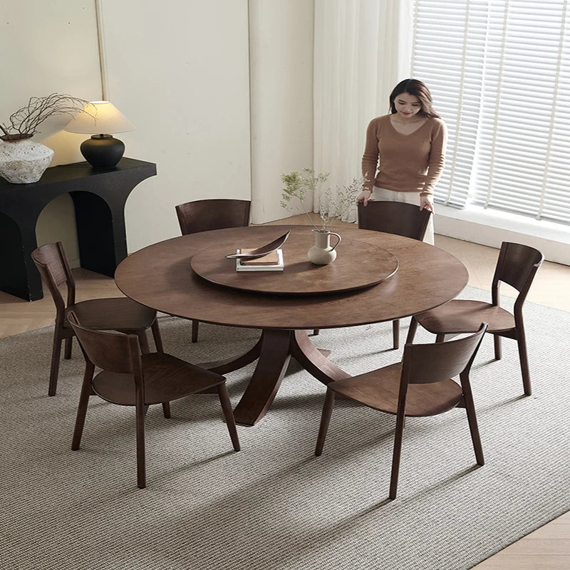 Modern Entrance Table and Dining Set – Solid Wood Round Table