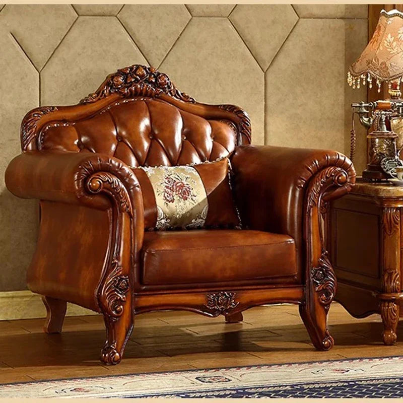 Modern Luxury Large Sofa Nordic Soft Simple Comfortable Leather Sofa High Back Muebles Para Salas Modernos Home Furniture