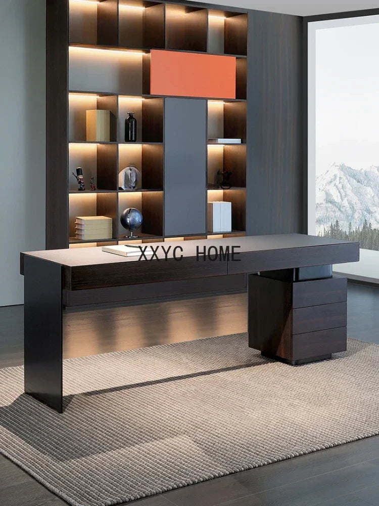 Light Luxury Computer Desk Study Minimalist Design Double Office Table