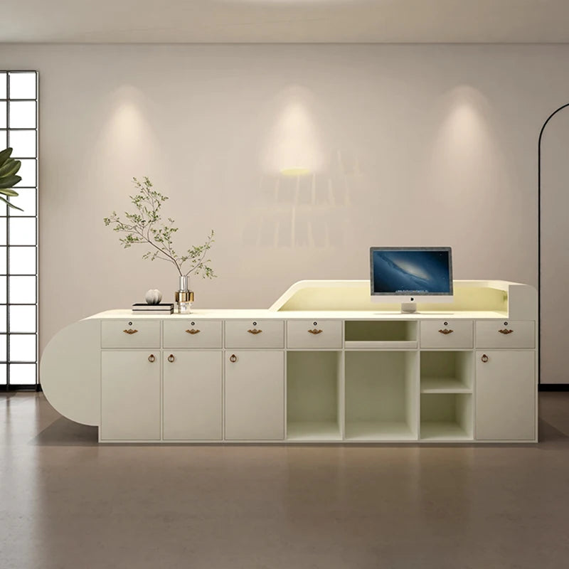 Front Counter Retail Showcase Pulpit Modern Church Home Bar Office Secretary Furniture Aesthetic Salon Reception Business