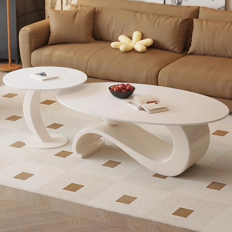 Fashionable Round Coffee Table Premium Minimalist Large Nordic Side Table Elegant Aesthetic Mesa Auxiliar Salon Home Furniture