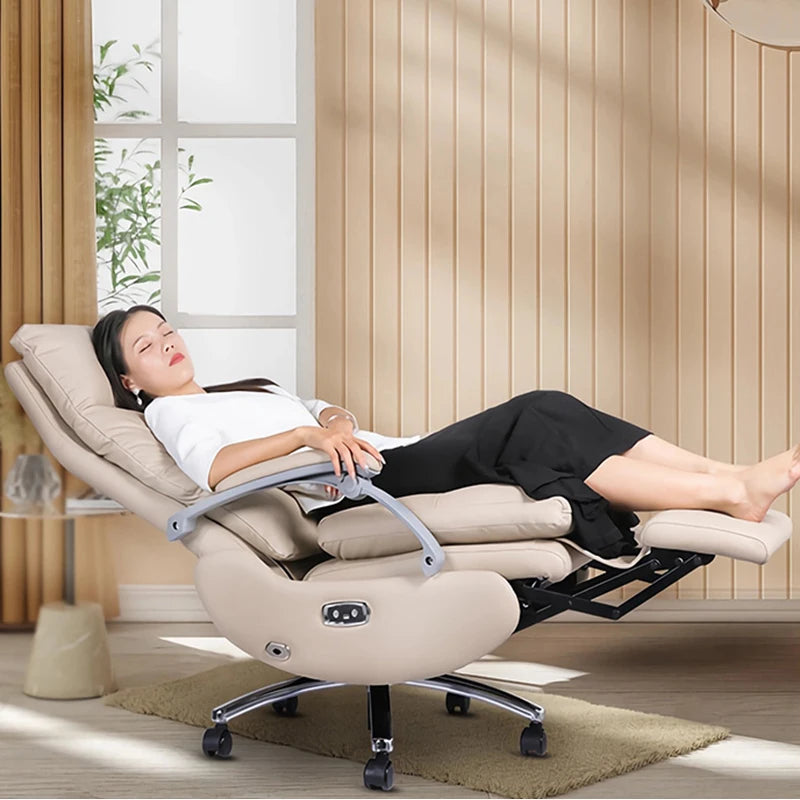 Relax Executive Office Chair Design Leather Adjustable Modern Ergonomic Chair Massage Comfy Room Silla De Oficina Cute Furniture