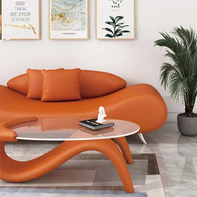 Nordic Designer Foam Couch & Ergonomic Leather Sofa