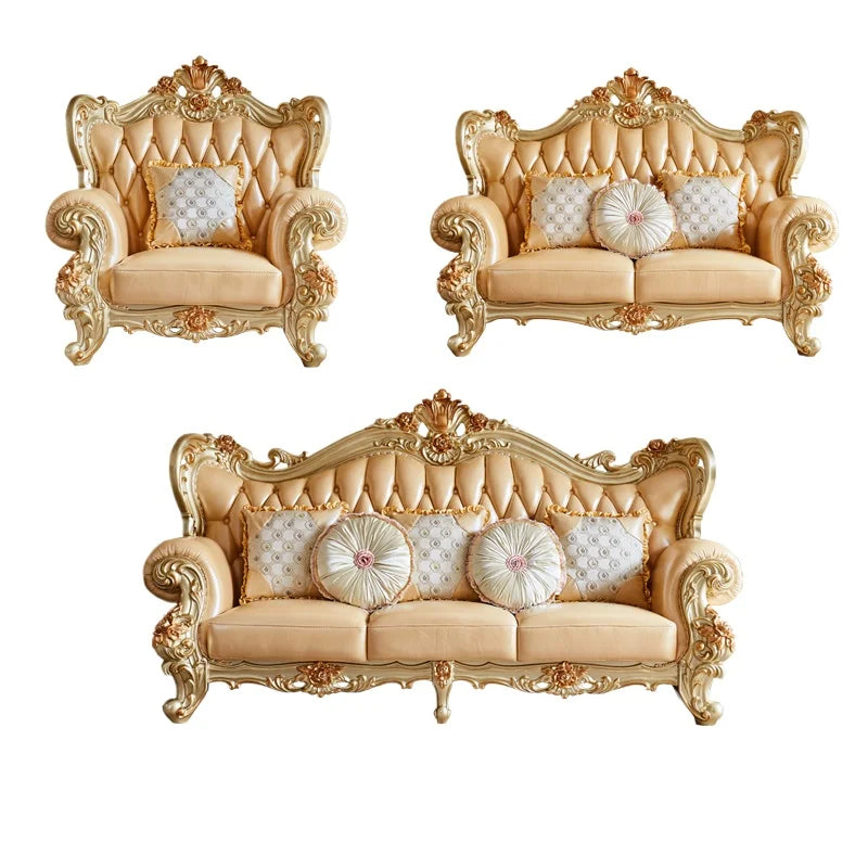 High Back Leather Sofa Chair – Designer Lounge Loveseat for Living Room