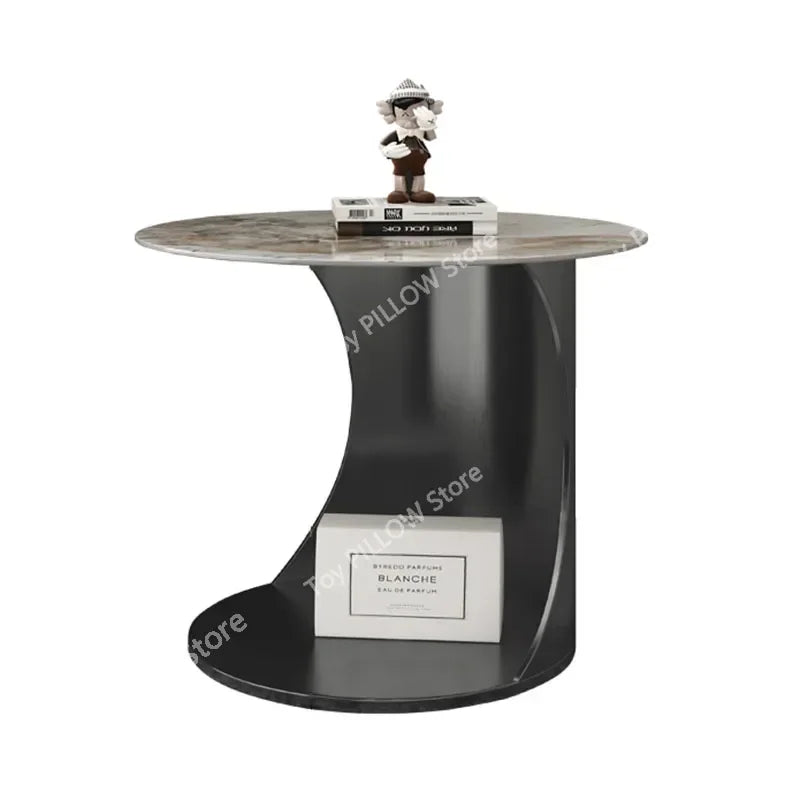 Nordic Living Room Coffee Table – Modern Oval Marble Design