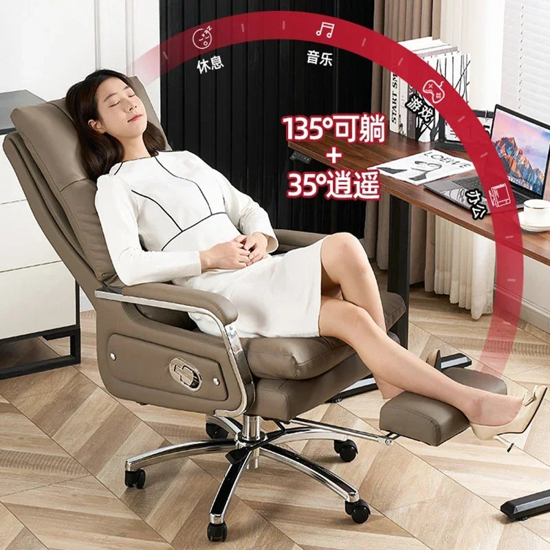 Luxurious Comfy Chair: Height Adjustable for Office