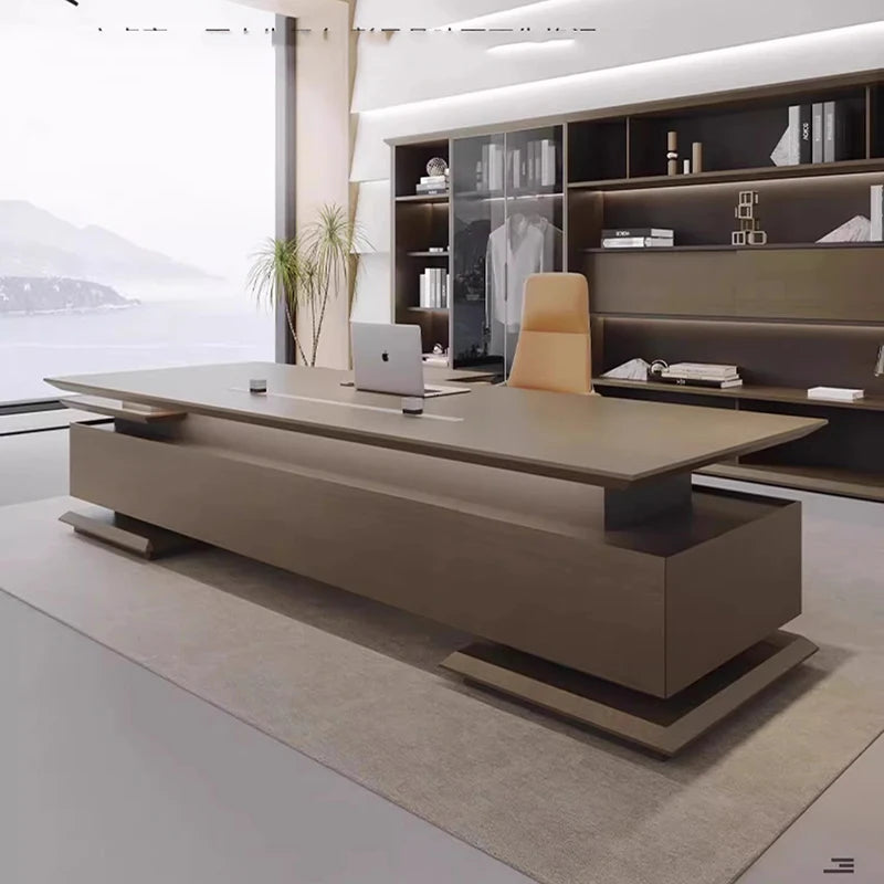 Workbench Computer Office Desk Desktop Corner Work Table L Shape Meeting Storage Tavolo Scrivania Ufficio Luxury Furniture
