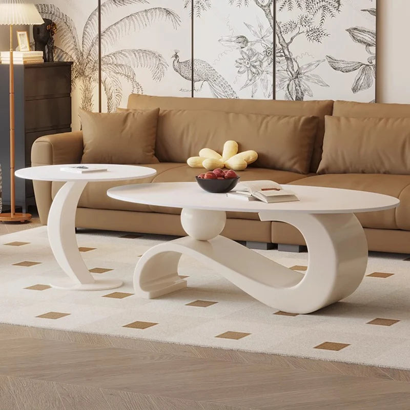 Fashionable Round Coffee Table Premium Minimalist Large Nordic Side Table Elegant Aesthetic Mesa Auxiliar Salon Home Furniture