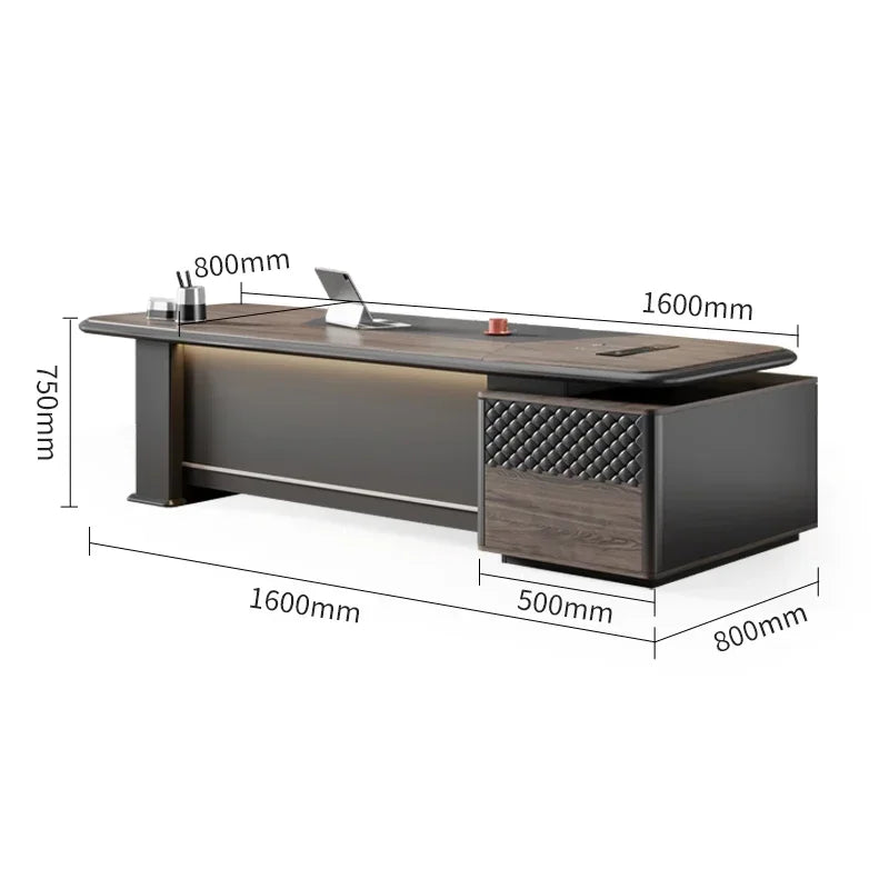 Wooden Office Desk Modern 1 Person Bureaux Table Computer Office Desk Standing Elegant Muebles De Oficina Office Furniture